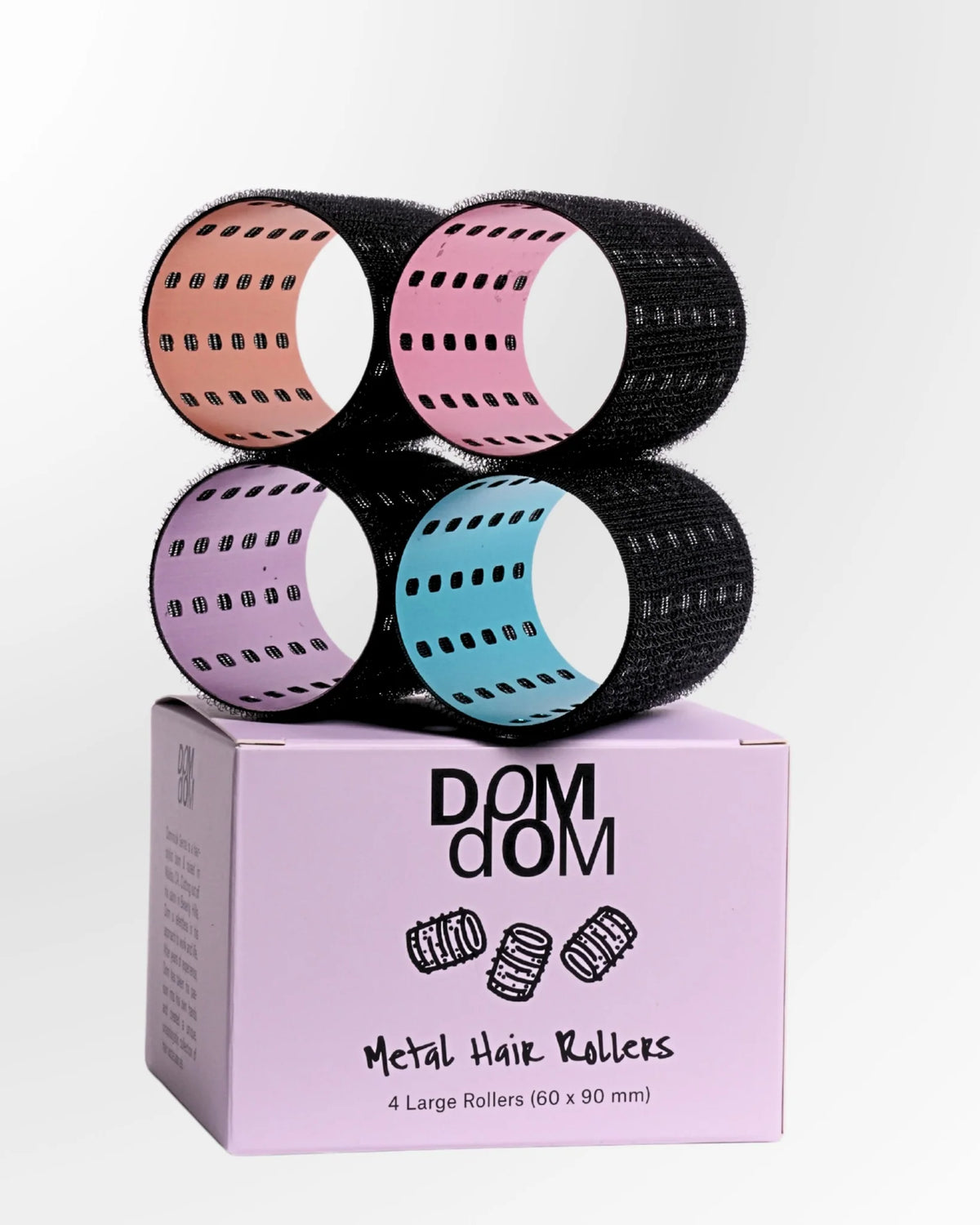 Dom Dom: 4 - LARGE Metal Hair Rollers w/o clips